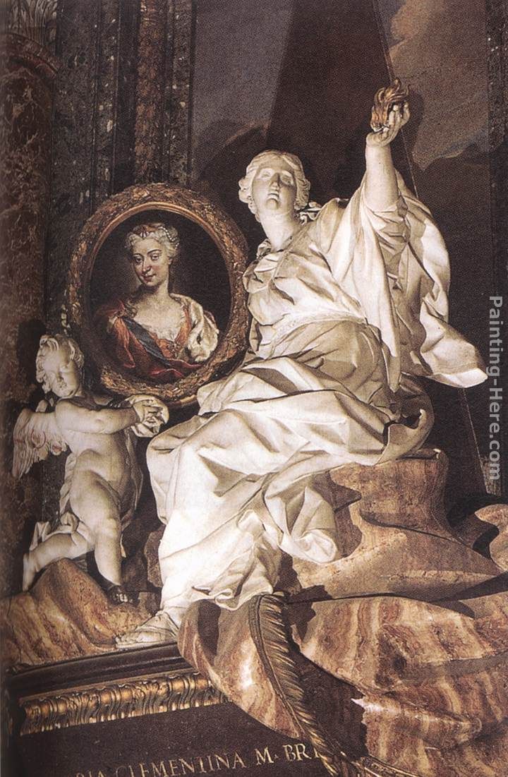 Tomb of Maria Clementina Sobieska (detail) painting - Pietro Bracci Tomb of Maria Clementina Sobieska (detail) art painting